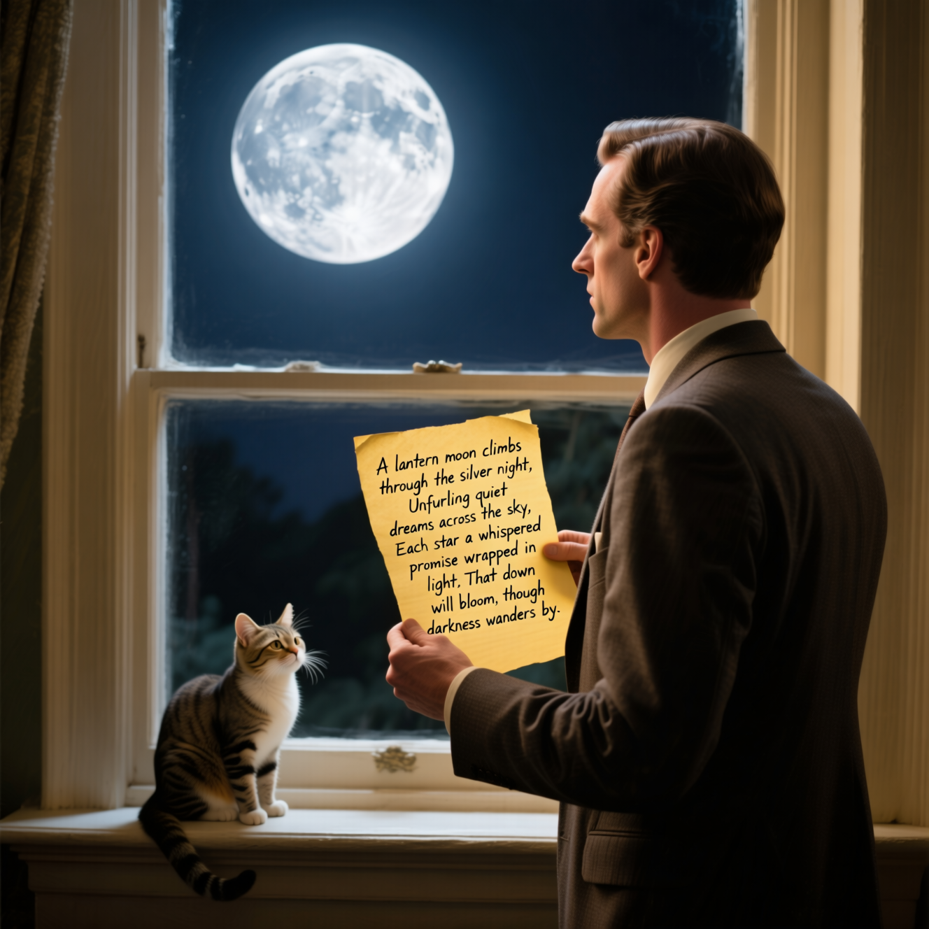 Poetic Moonlight Scene